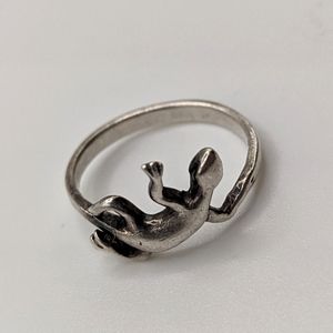 Vintage Sterling Silver Lizard Ring
